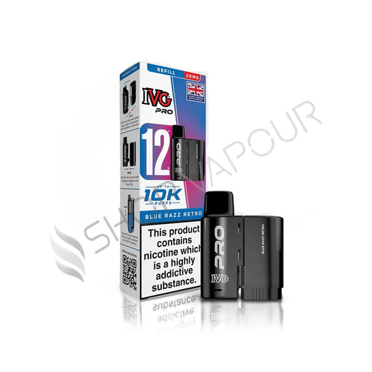 Blue Razz Retro Pro 12 Prefilled Pod & Refill by IVG