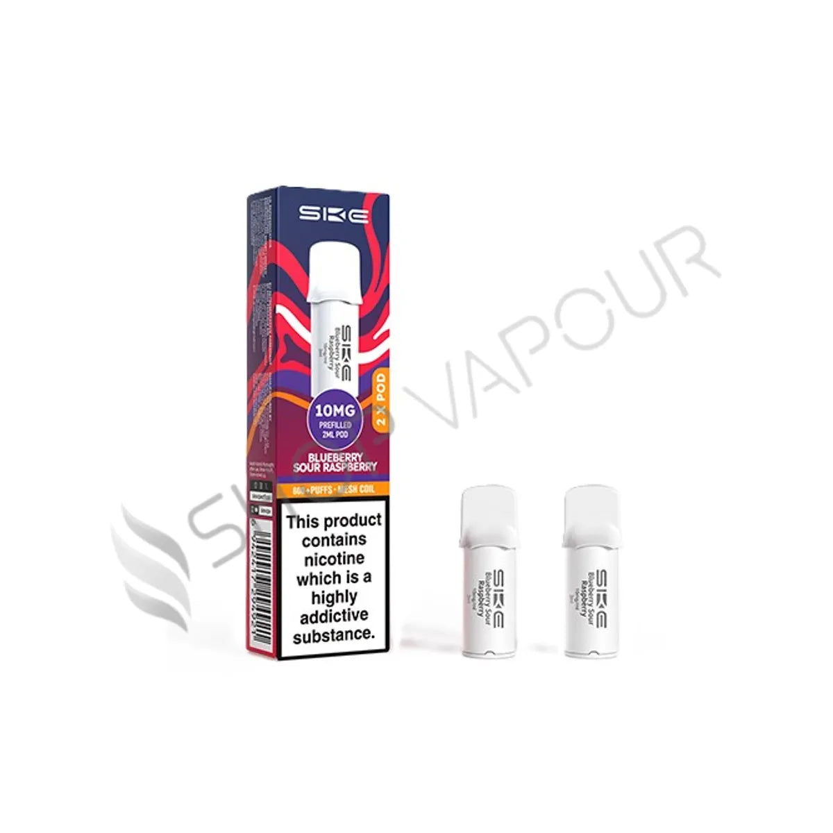 Blue Sour Raspberry Crystal 600 Pro Prefilled Pods by SKE