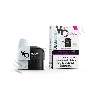 Vapes Bars Diamond 6000 Prefilled Pod Kit - Blue Sour Raspberry