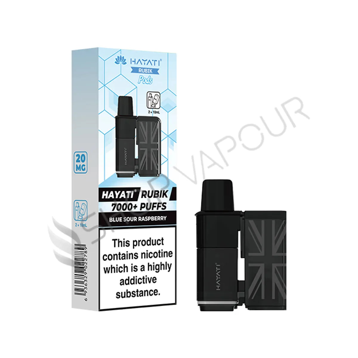 Blue Sour Raspberry Rubik 7000 Prefilled Pod & Refill by Hayati
