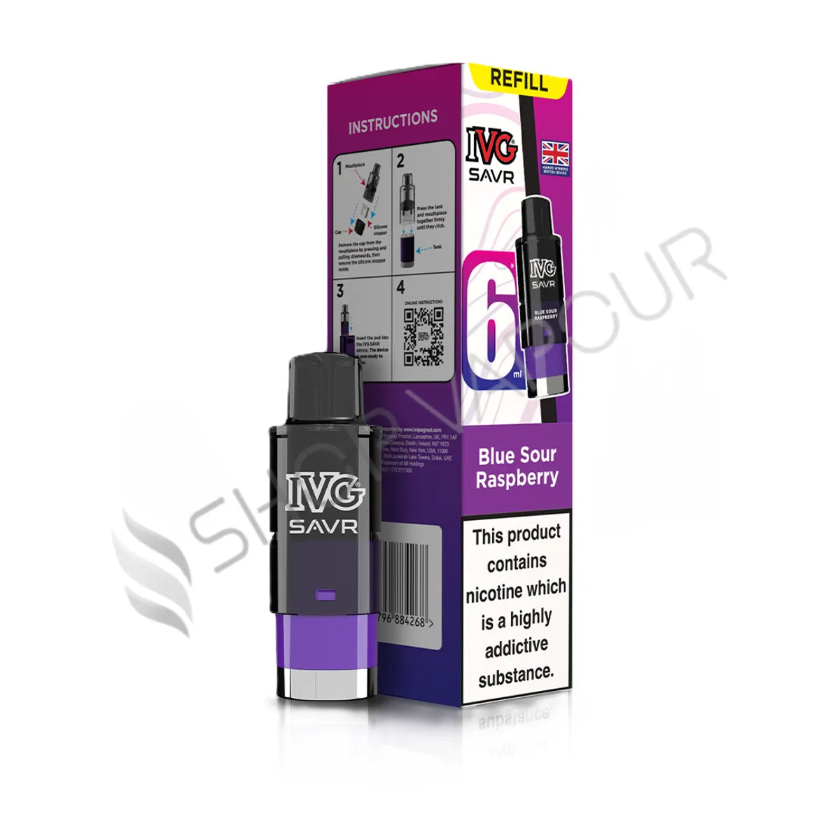 Blue Sour Raspberry SAVR Prefilled Pod & Refill by IVG