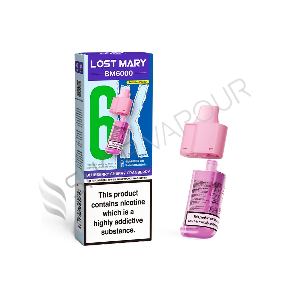 Blueberry Cherry Cranberry BM6000 Prefilled Pod & Refill by Lost Mary