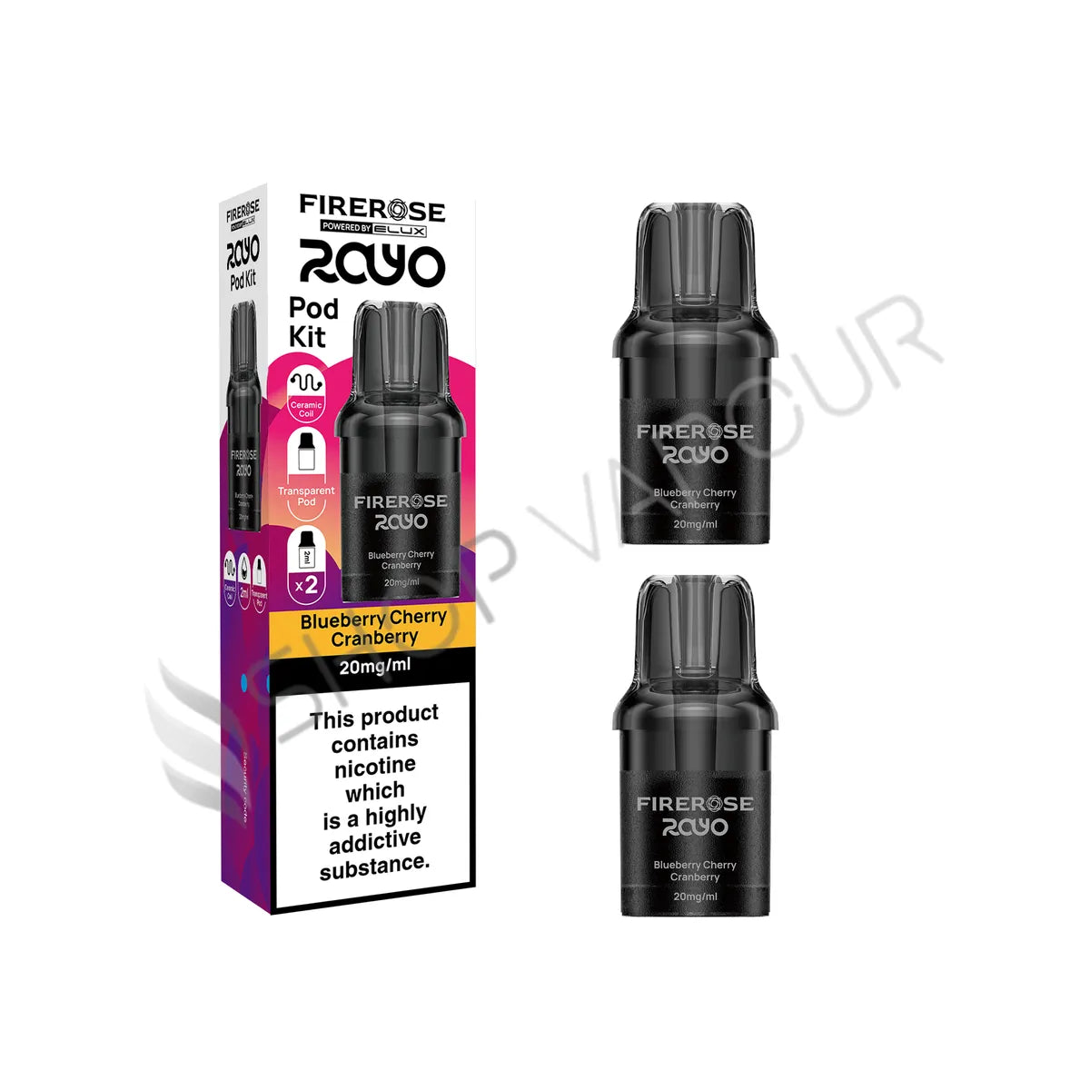 Blueberry Cherry Cranberry Rayo 600 Prefilled Pods by Firerose
