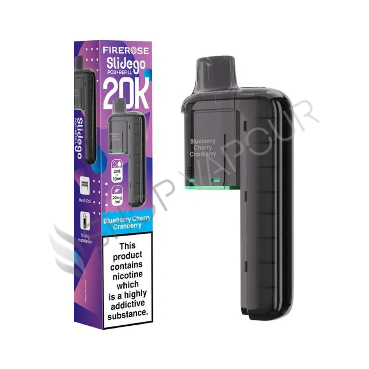 Blueberry Cherry Cranberry Slidego 20K Prefilled Pod & Refill by Firerose