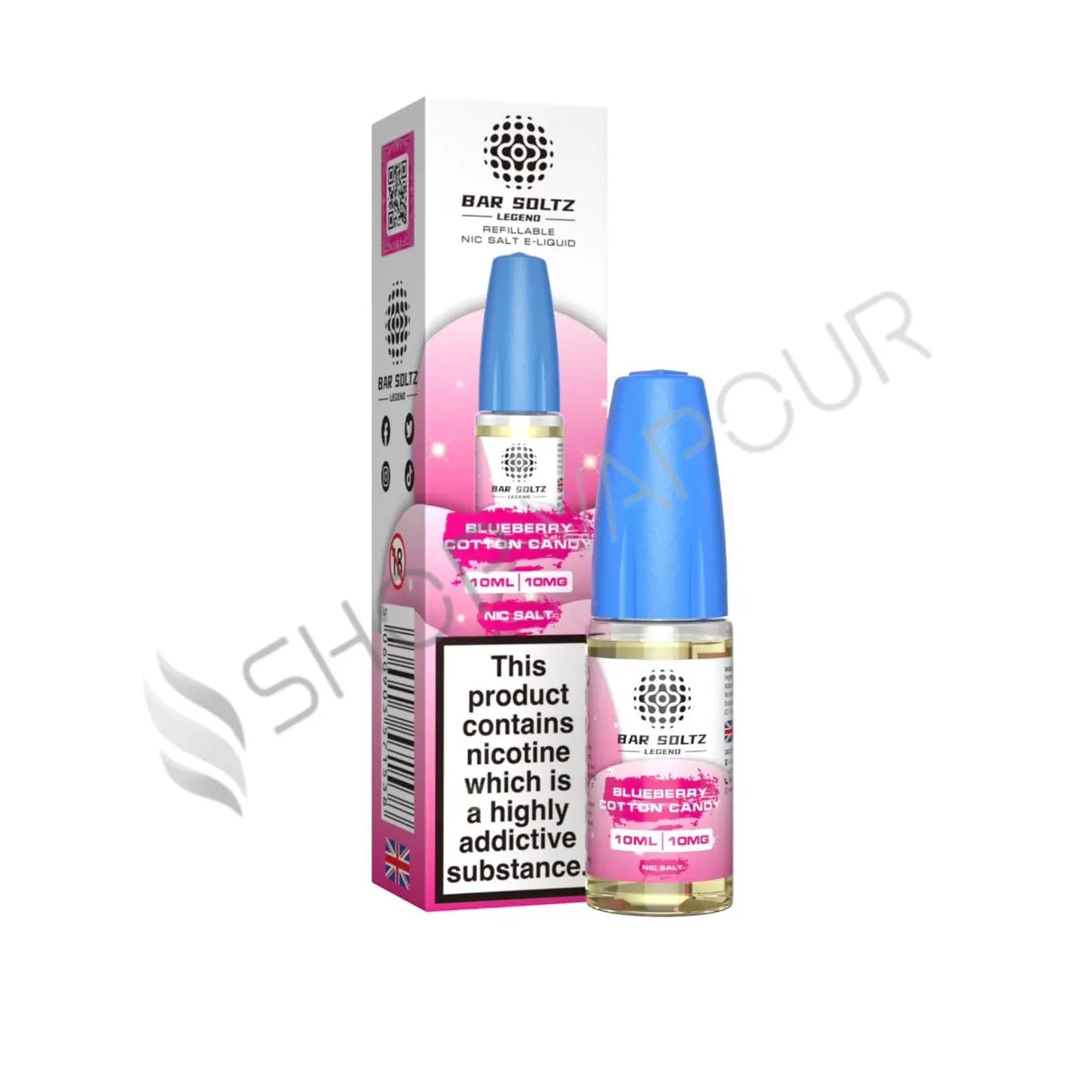 Blueberry Cotton Candy Nic Salt E-Liquid by Bar Soltz Legend