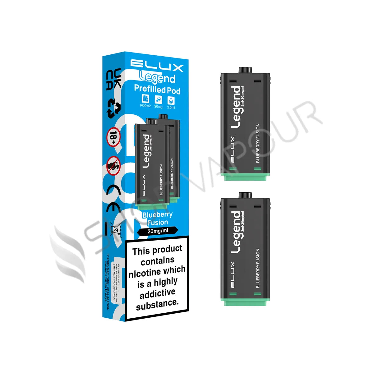 Blueberry Fusion 1500 Prefilled Pods by Elux Legend