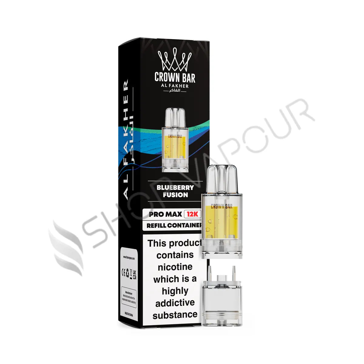Blueberry Fusion Crown Bar Pro Max 12K Prefilled Pod & Refill by Al Fakher