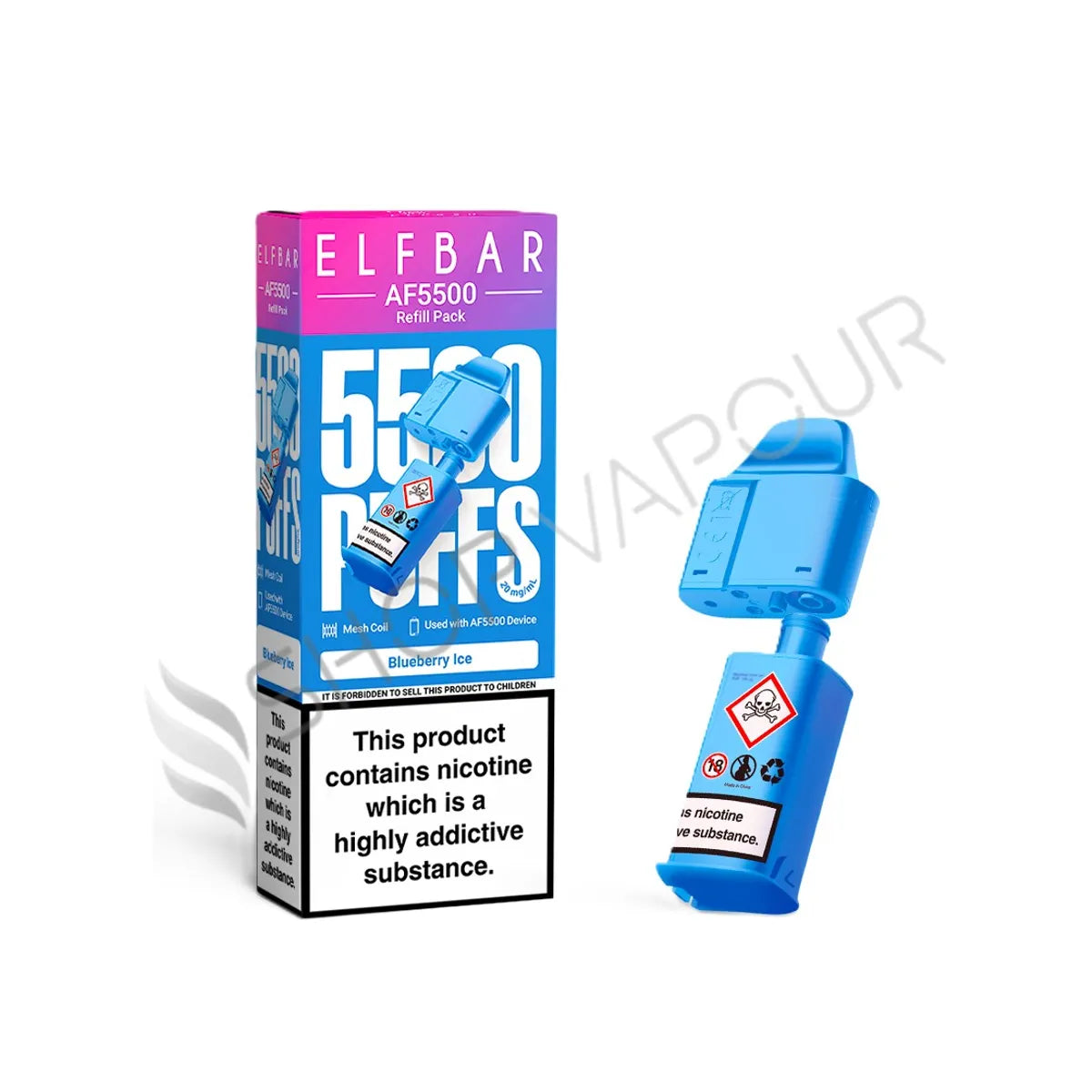 Blueberry Ice AF5500 Prefilled Pod & Refill by Elf Bar