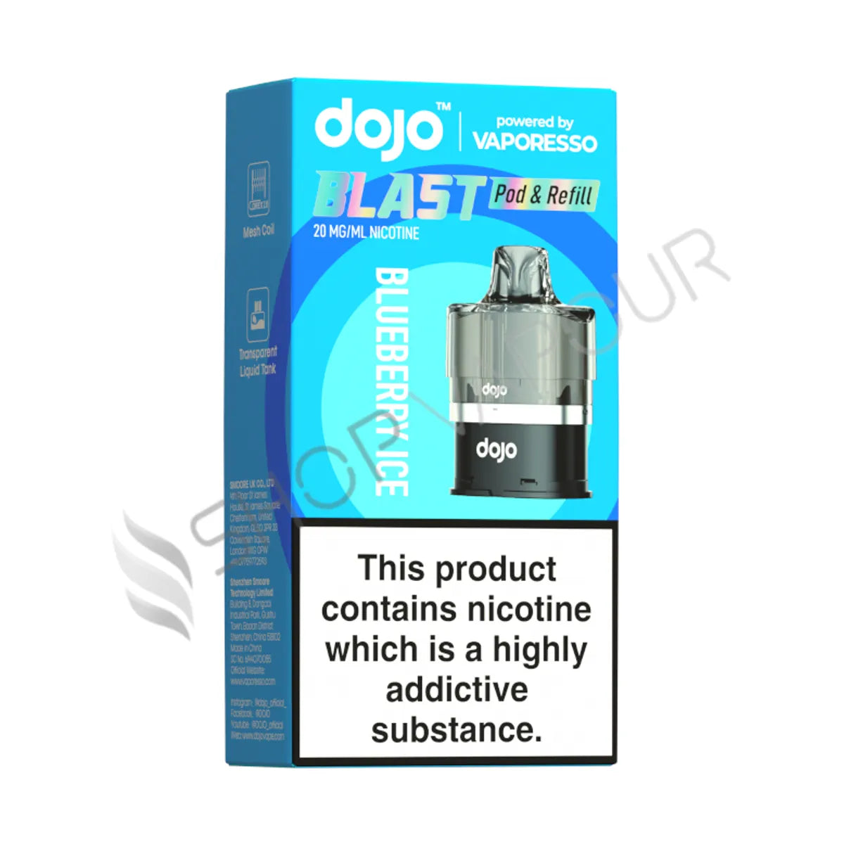 Blueberry Ice Dojo Blast 6000 Prefilled Pod & Refill by Vaporesso