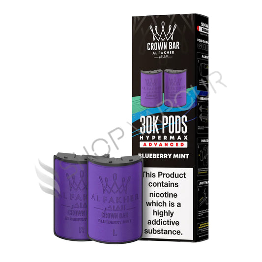 Blueberry Mint 30K Hypermax Prefilled Pod & Refill by Al Fakher
