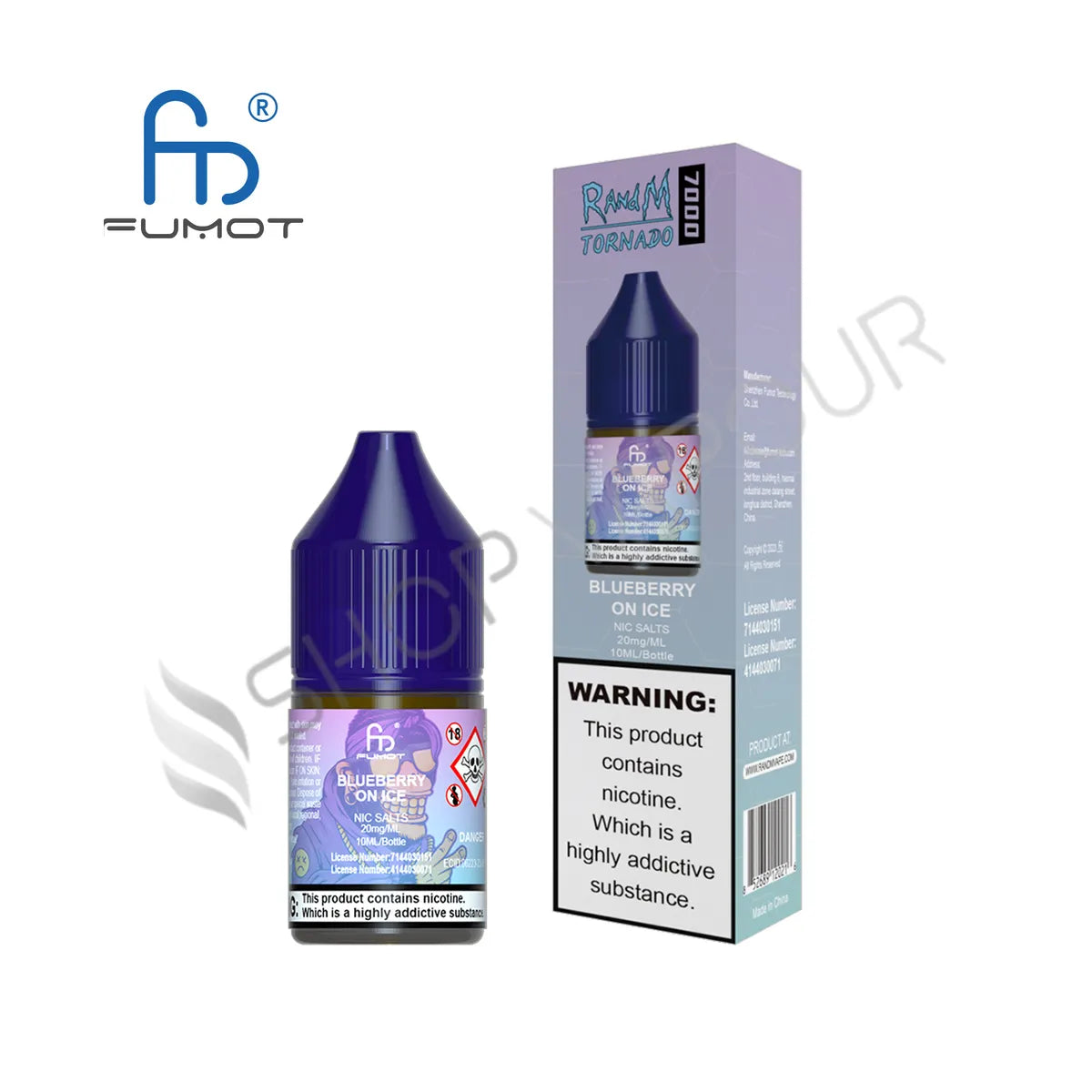 Blueberry On Ice Nic Salt E-Liquid by RandM 7000