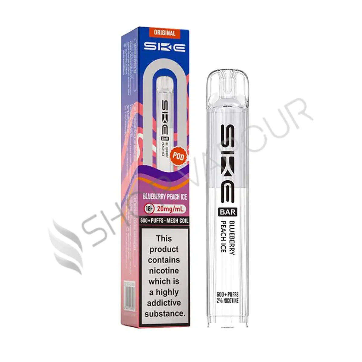 Blueberry Peach Ice Crystal 600 Prefilled Pods by SKE