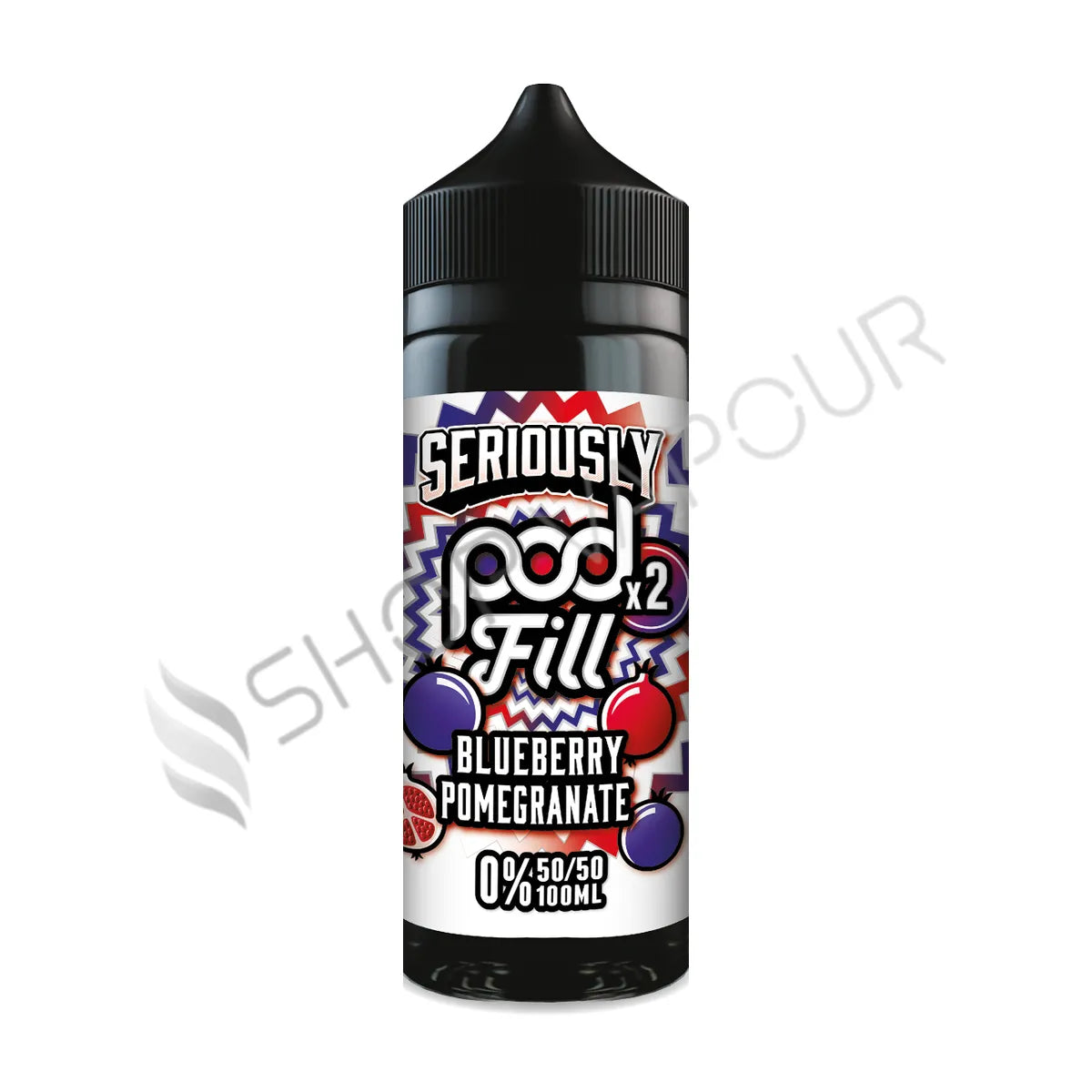 Blueberry Pomegranate 100ml Shortfill E-Liquid by Seriously Pod Fill X2