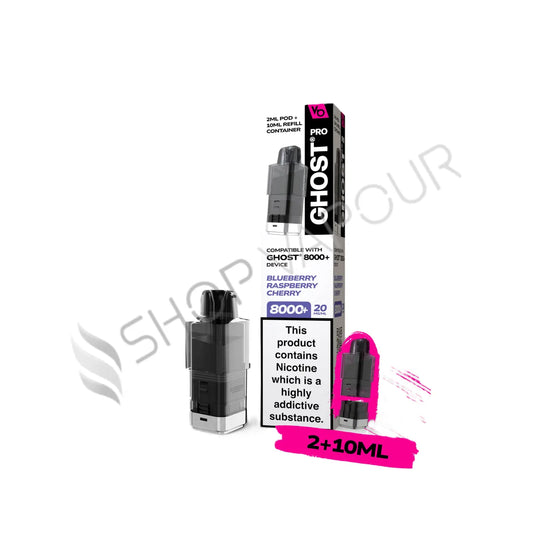 Blueberry Raspberry Cherry Pro 8000+ Prefilled Pod & Refill by Ghost