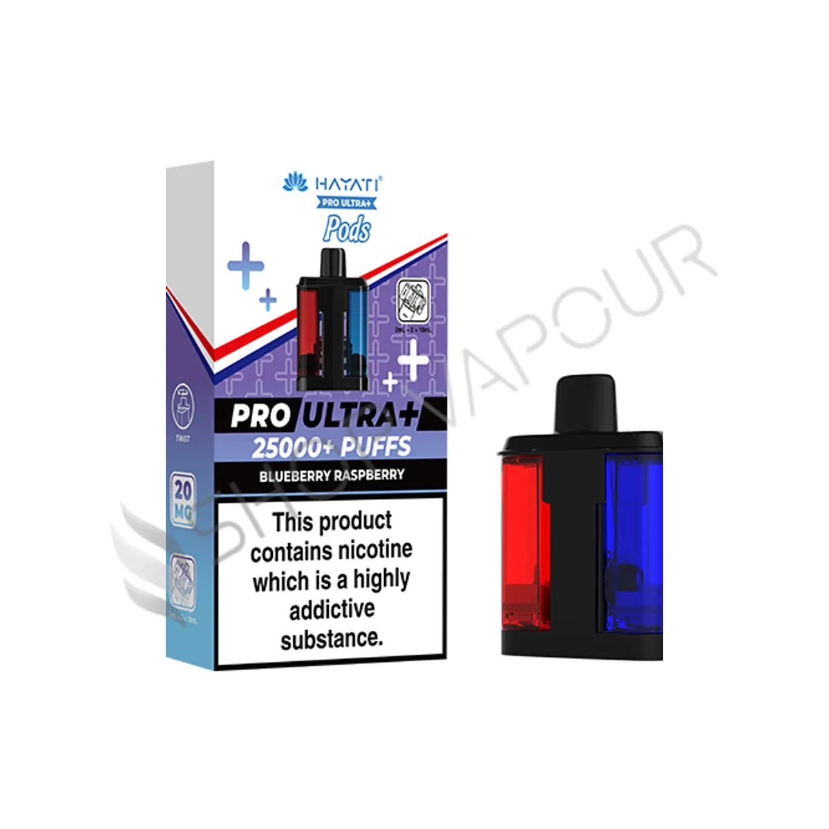 Blueberry Raspberry Pro Ultra Plus 25K Prefilled Pod & Refill by Hayati