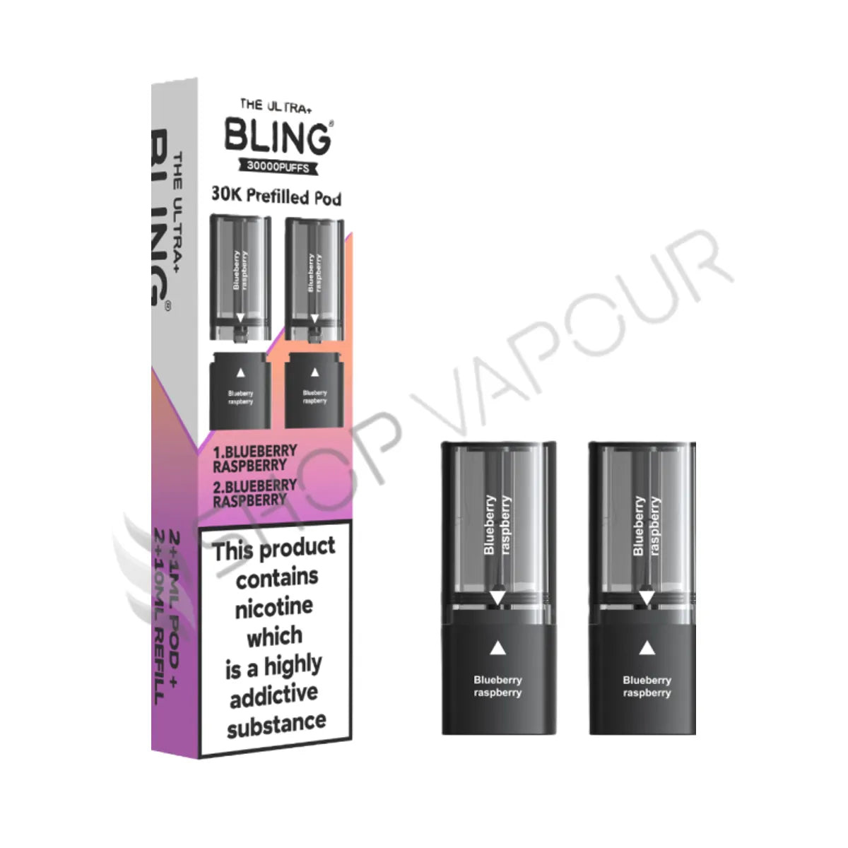 Blueberry Raspberry Ultra Plus 30K Prefilled Pod & Refill by The Bling