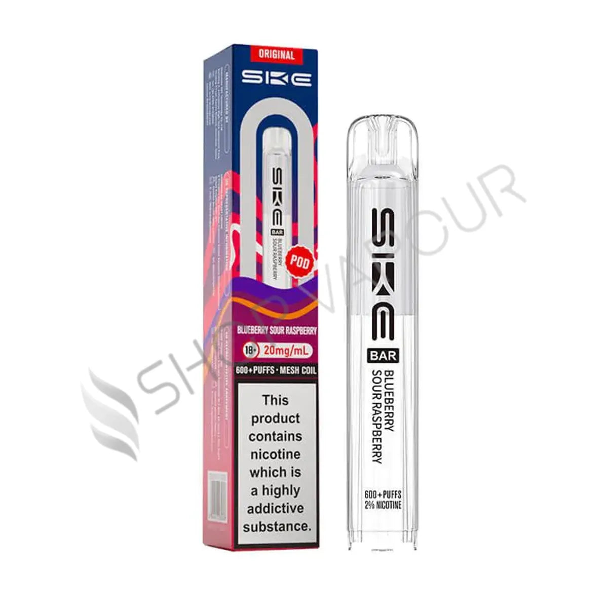 Blueberry Sour Raspberry Crystal 600 Prefilled Pods by SKE