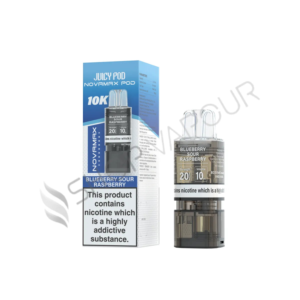 Blueberry Sour Raspberry Novamax 10K Prefilled Pod & Refill by Juicy Pod