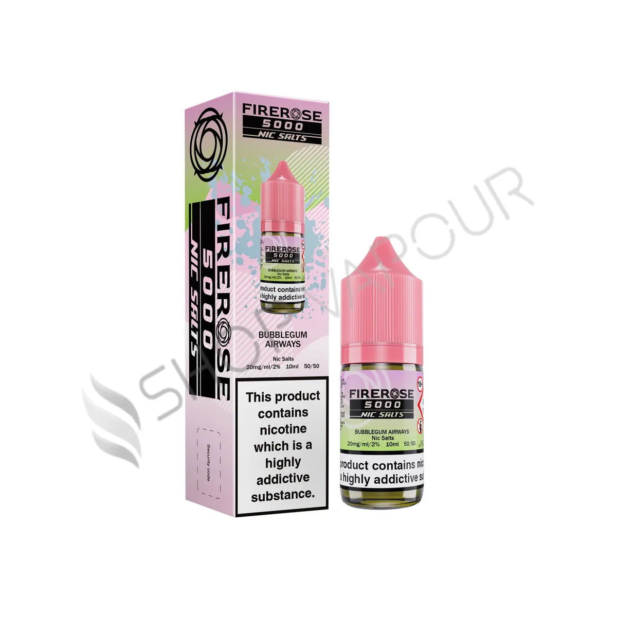 Bubblegum Airways Nic Salt E-Liquid by Elux Firerose 5000