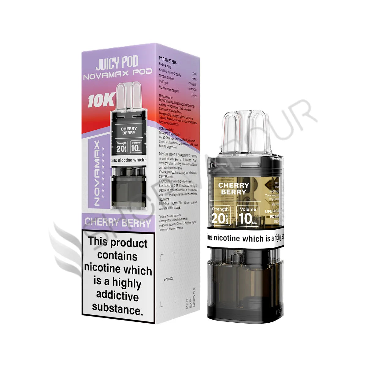 Cherry Berry Novamax 10K Prefilled Pod & Refill by Juicy Pod