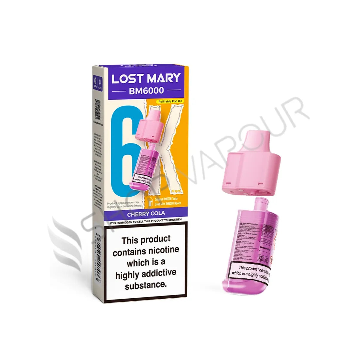 Cherry Cola BM6000 Prefilled Pod & Refill by Lost Mary