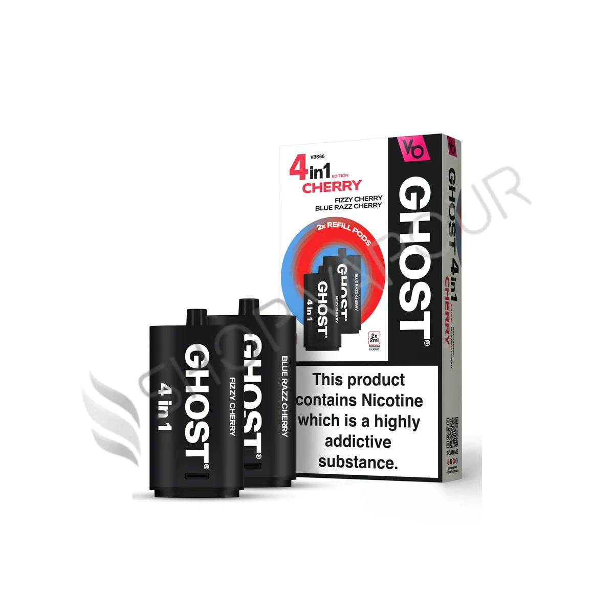 Cherry Edition 1 Ghost 4 in 1 Prefilled Pods by Vapes Bars