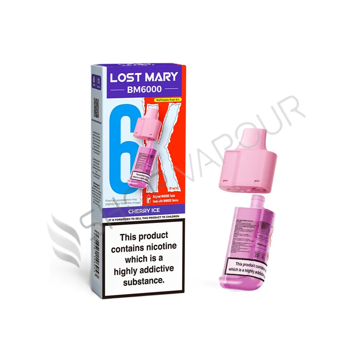 Cherry Ice BM6000 Prefilled Pod & Refill by Lost Mary