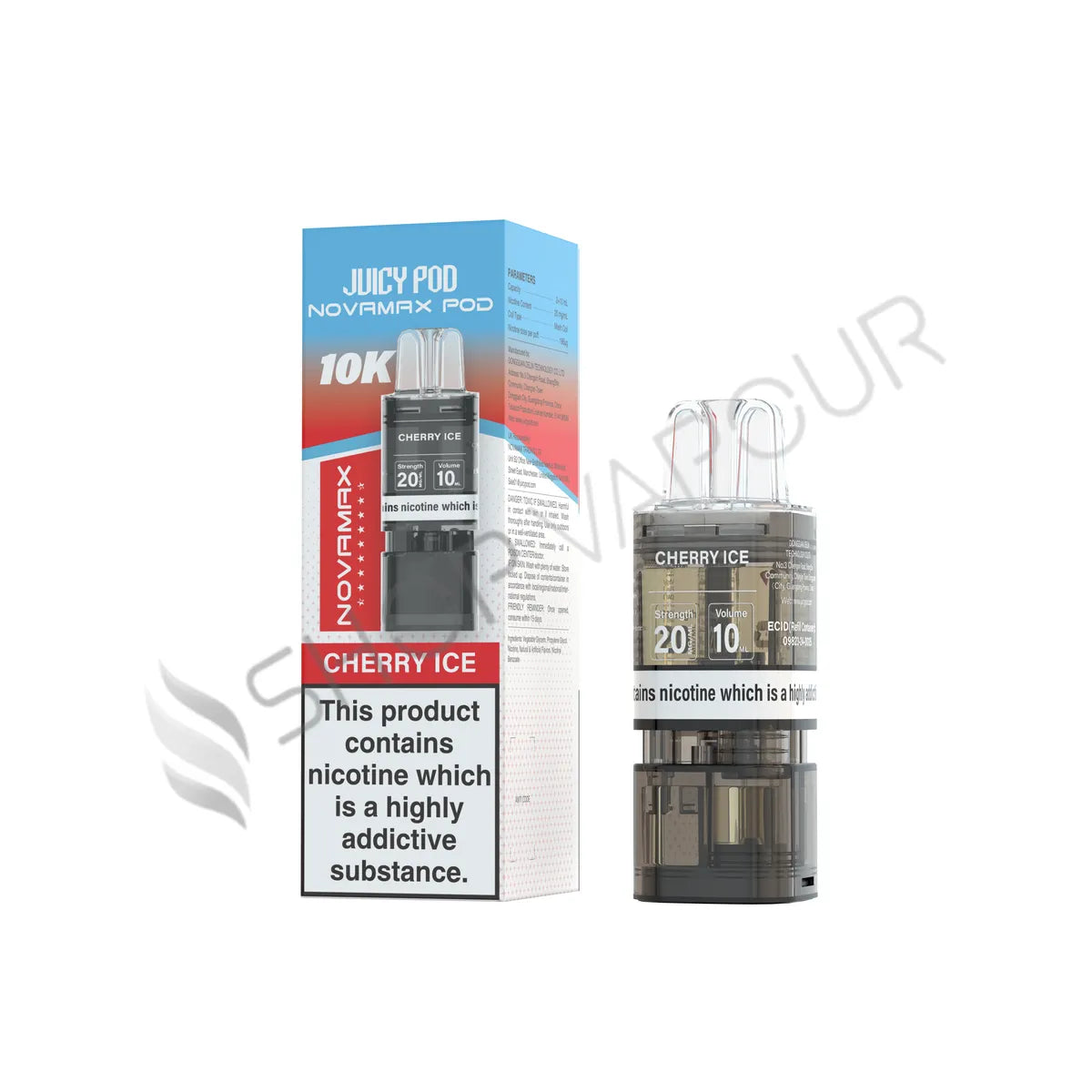 Cherry Ice Novamax 10K Prefilled Pod & Refill by Juicy Pod