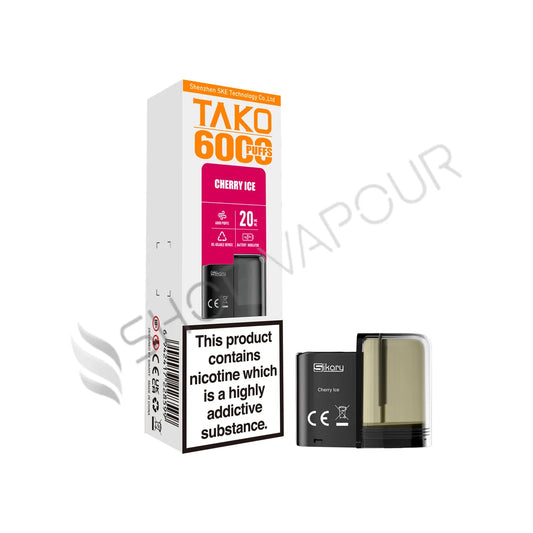 Cherry Ice Tako SP6000 Prefilled Pod & Refill by Sikary