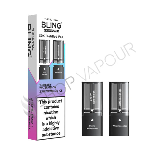 Cherry Watermelon / Watermelon Ice Ultra Plus 30K Prefilled Pod & Refill by The Bling