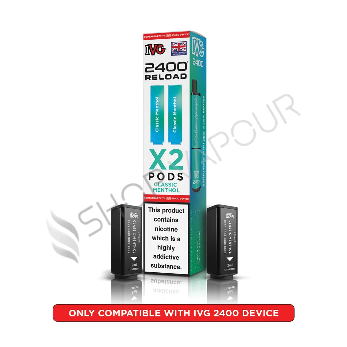 Classic Menthol Reload Prefilled Pods by IVG 2400