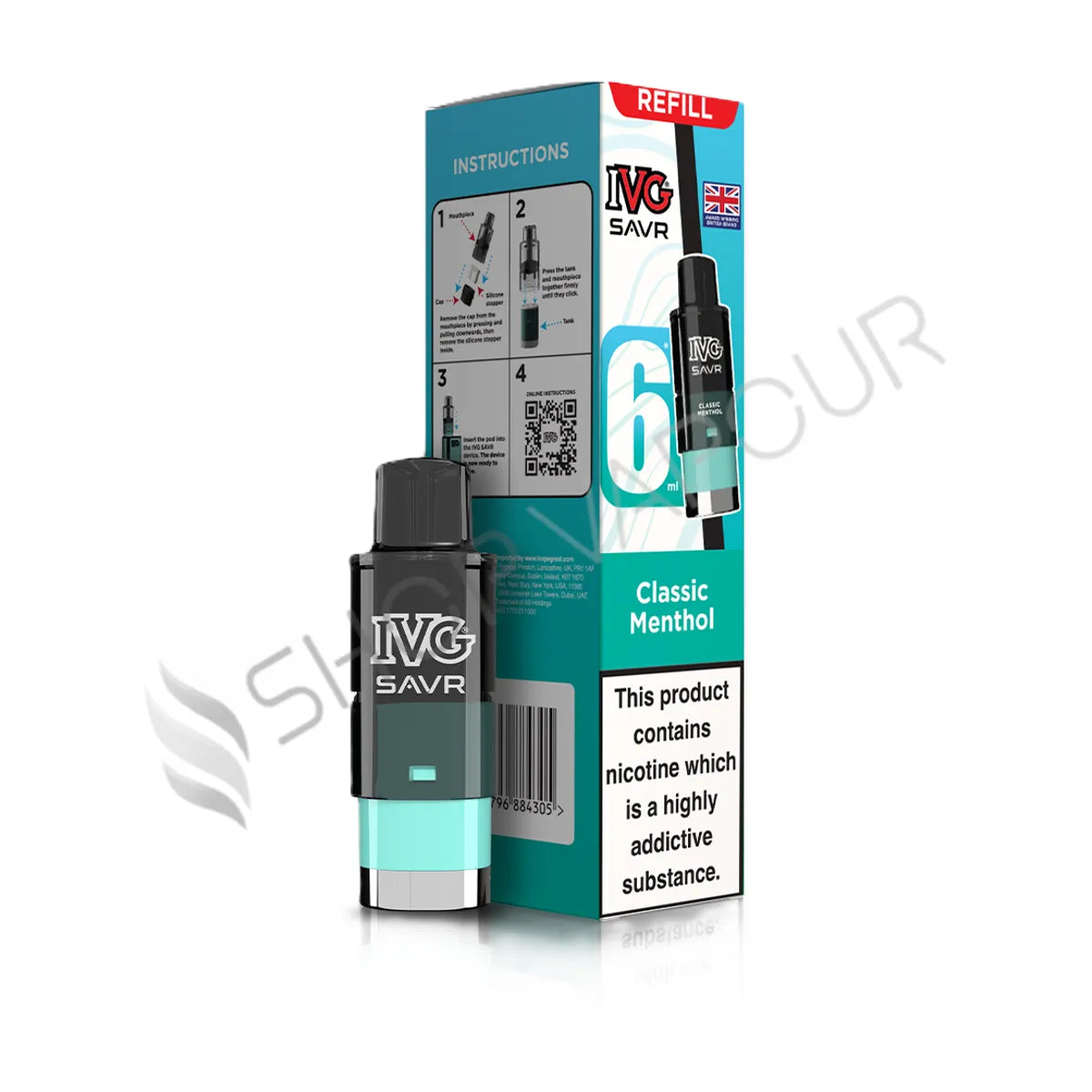 Classic Menthol SAVR Prefilled Pod & Refill by IVG