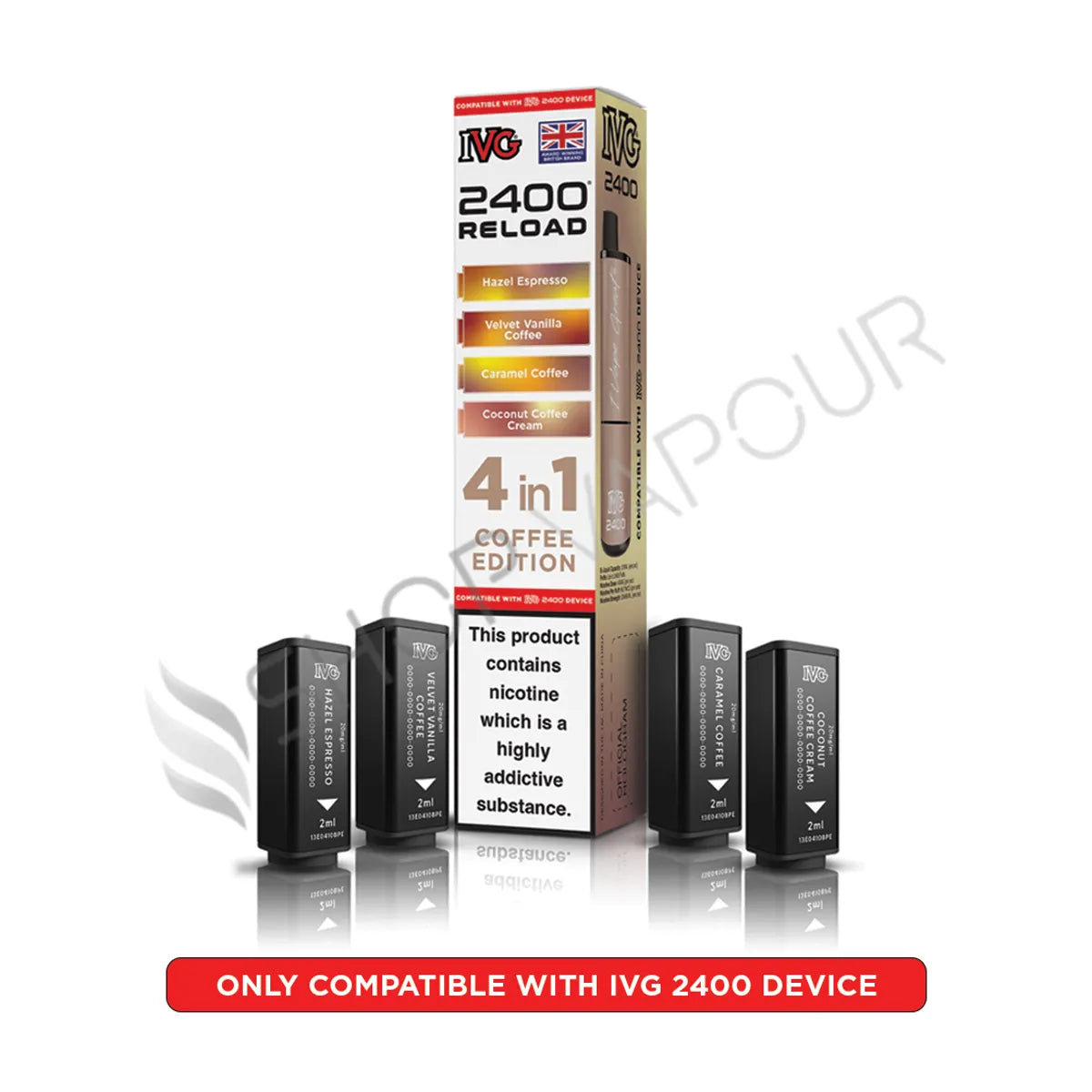 Coffee Edition Reload Prefilled Pods by IVG 2400
