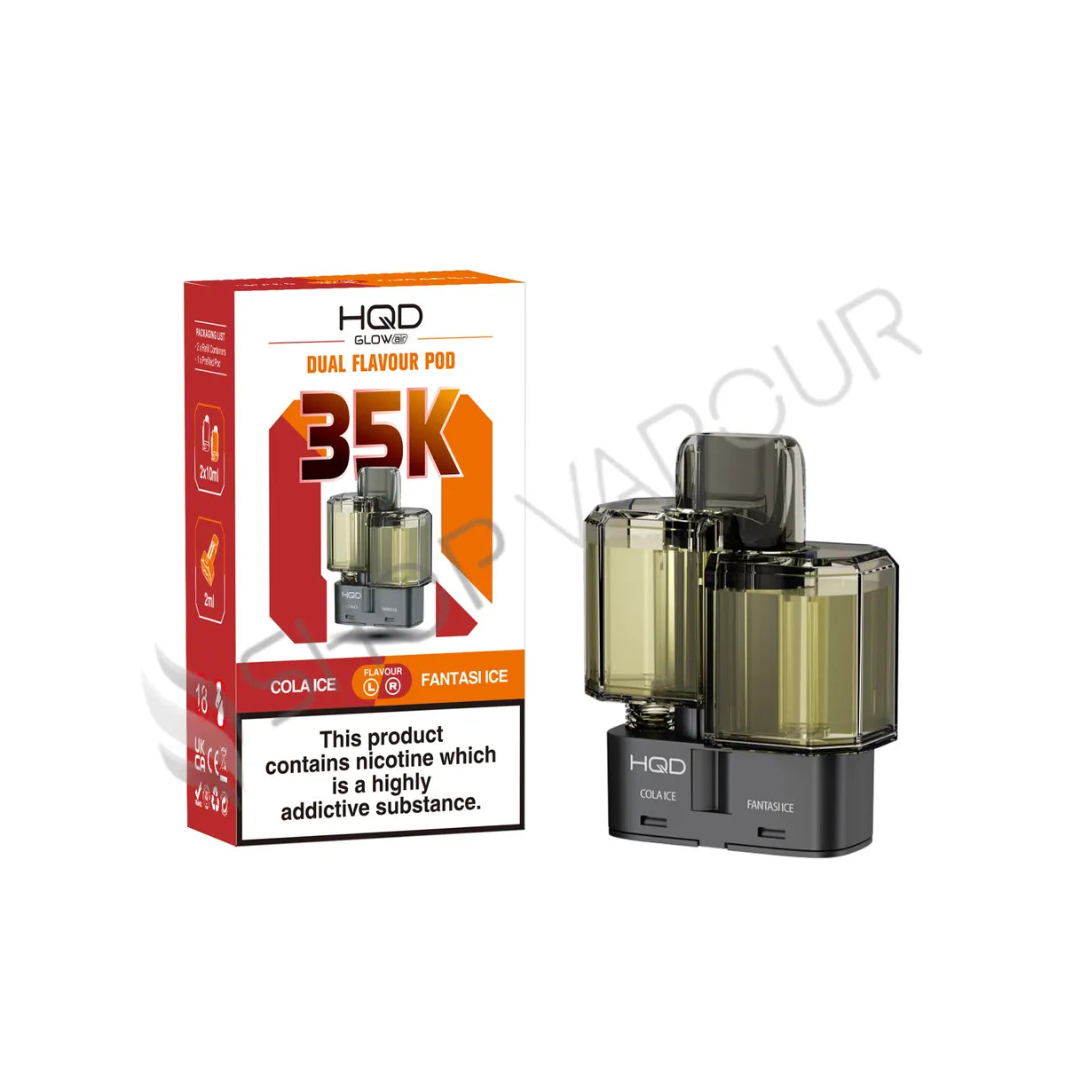 Cola Ice & Fantasi Ice Glow Air 35K Prefilled Pod & Refill by HQD