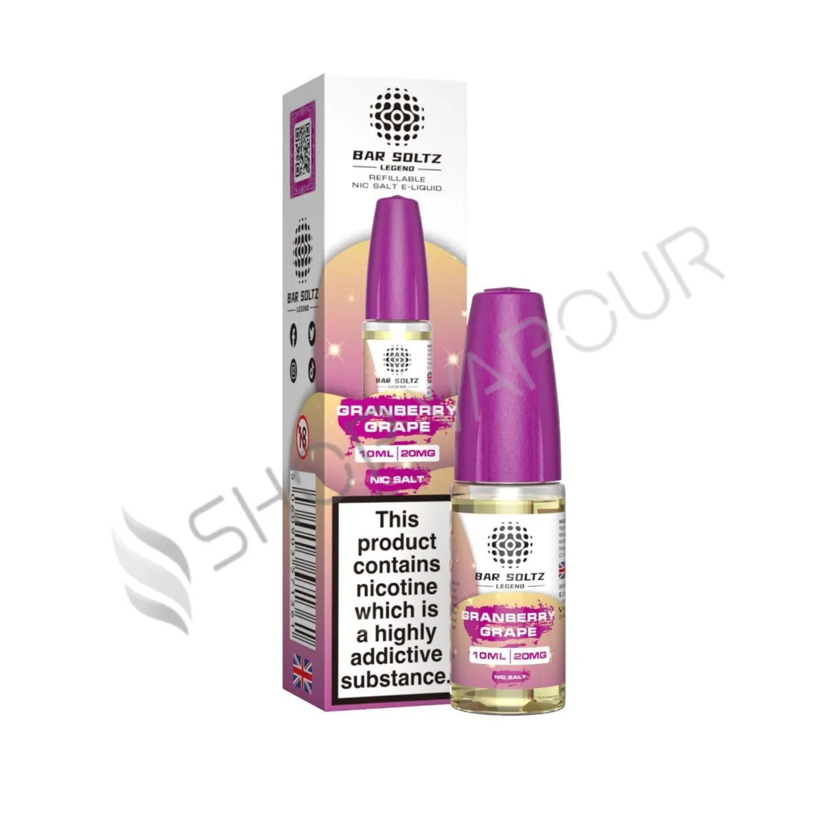 Cranberry Grape Nic Salt E-Liquid by Bar Soltz Legend