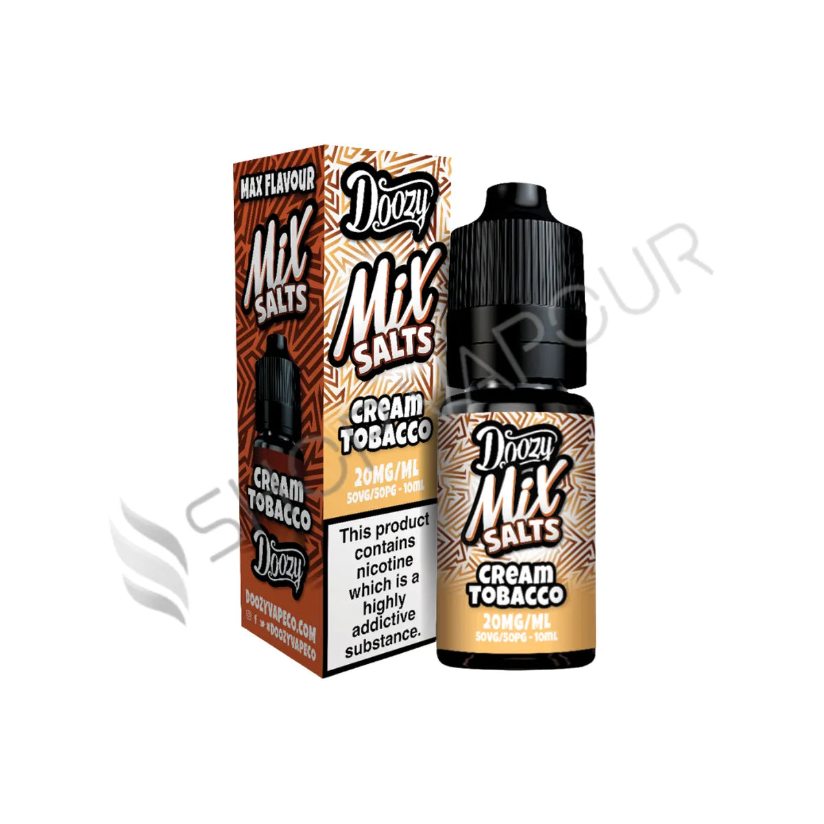 Cream Tobacco Nic Salt E-Liquid by Doozy Mix Salts