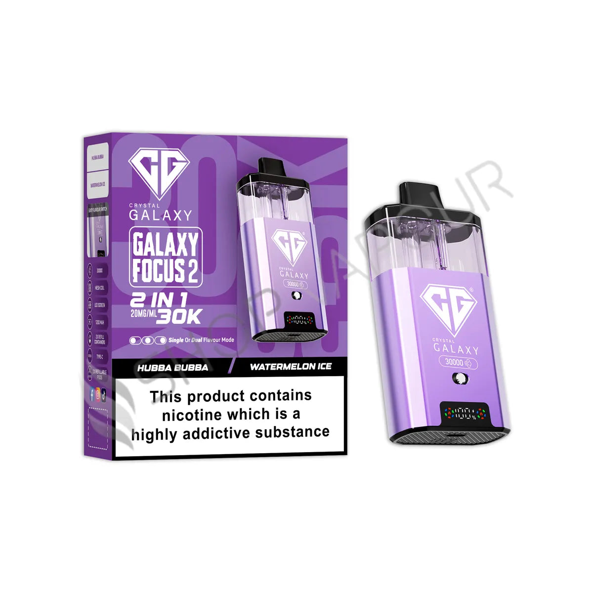 Crystal Galaxy Focus 2 30K Prefilled Pod Kit - Hubba Bubba Watermelon Ice