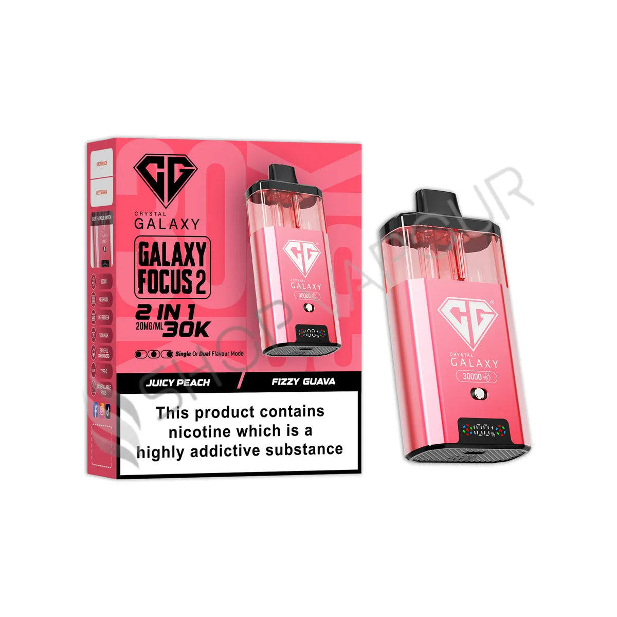 Crystal Galaxy Focus 2 30K Prefilled Pod Kit - Juicy Peach Fizzy Guava