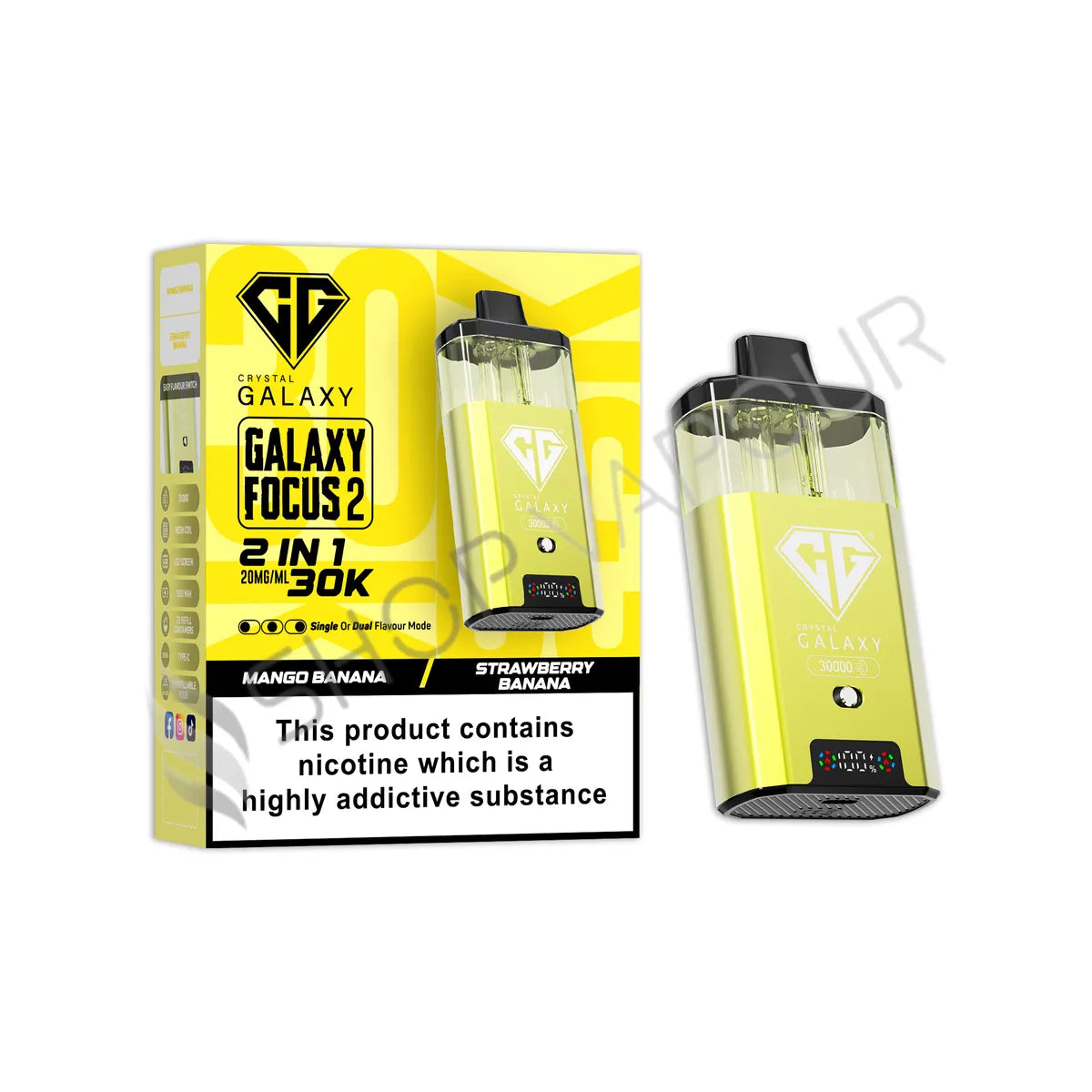 Crystal Galaxy Focus 2 30K Prefilled Pod Kit - Mango Banana Strawberry Banana