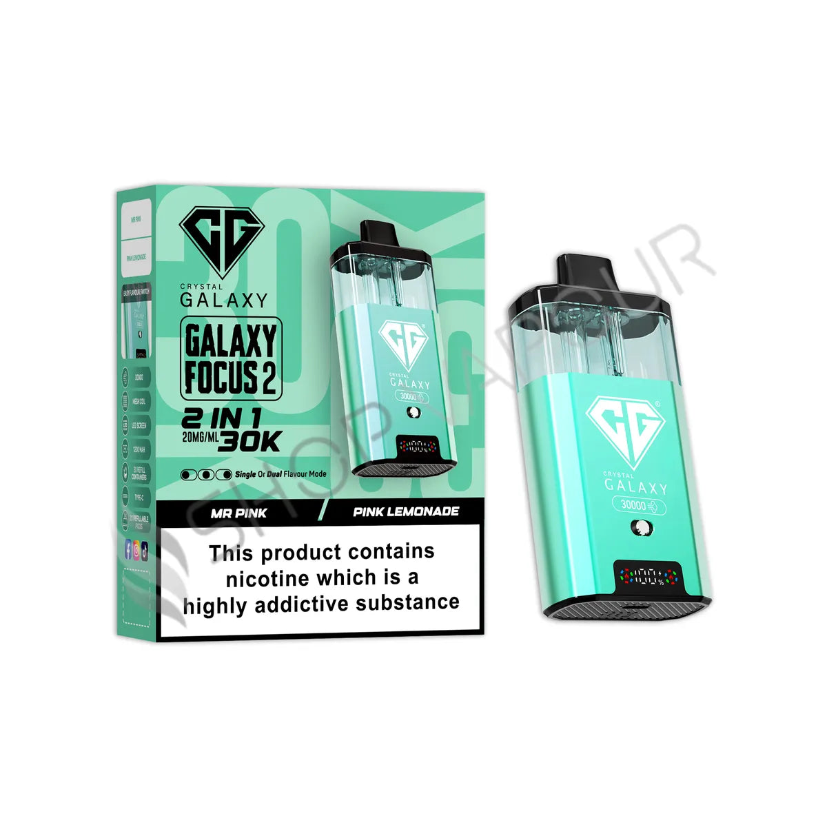 Crystal Galaxy Focus 2 30K Prefilled Pod Kit - Mr Pink Pink Lemonade