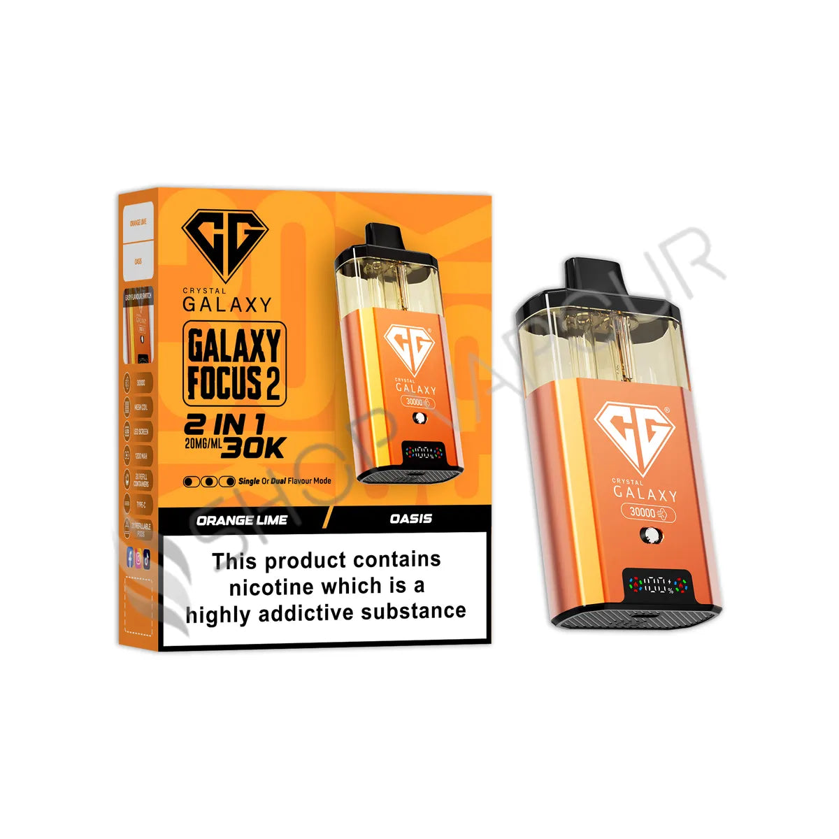 Crystal Galaxy Focus 2 30K Prefilled Pod Kit - Orange Lime Oasis