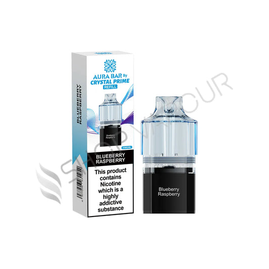 Blueberry Raspberry Aura Bar 10K Prefilled Pod & Refill by Crystal Prime