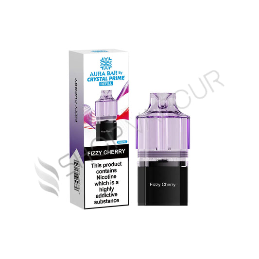 Fizzy Cherry Aura Bar 10K Prefilled Pod & Refill by Crystal Prime