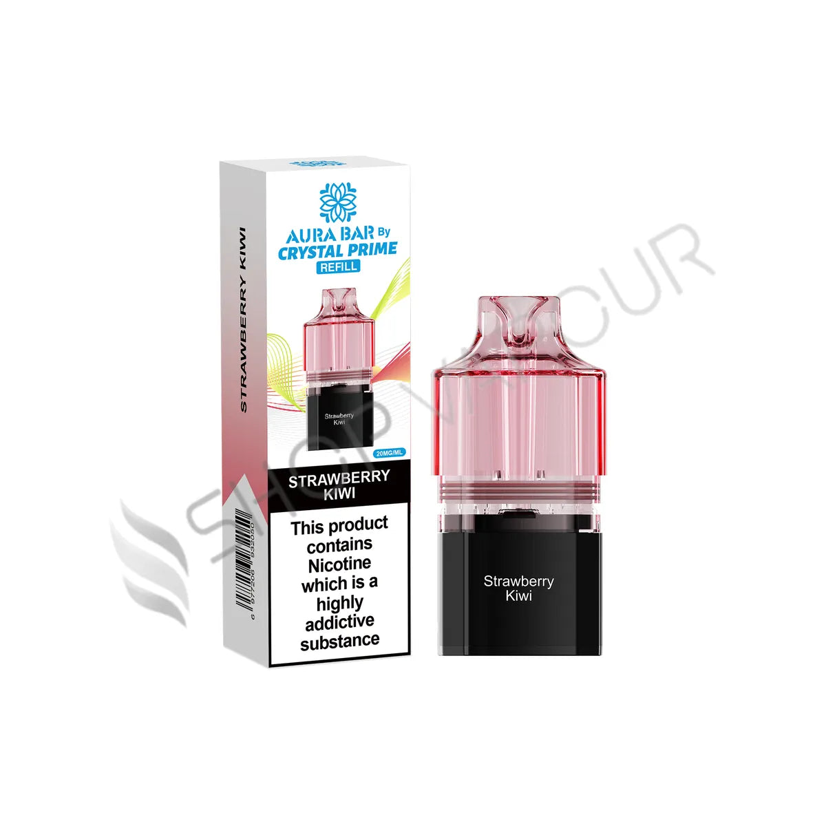 Strawberry Kiwi Aura Bar 10K Prefilled Pod & Refill by Crystal Prime