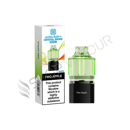 Two Apple Aura Bar 10K Prefilled Pod & Refill by Crystal Prime