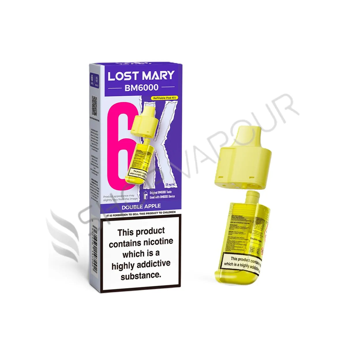 Double Apple BM6000 Prefilled Pod & Refill by Lost Mary