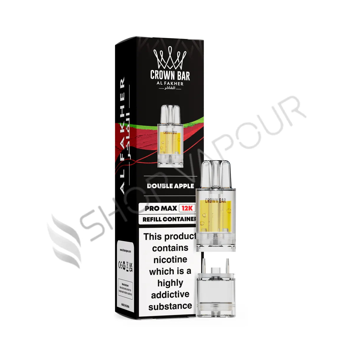 Double Apple Crown Bar Pro Max 12K Prefilled Pod & Refill by Al Fakher