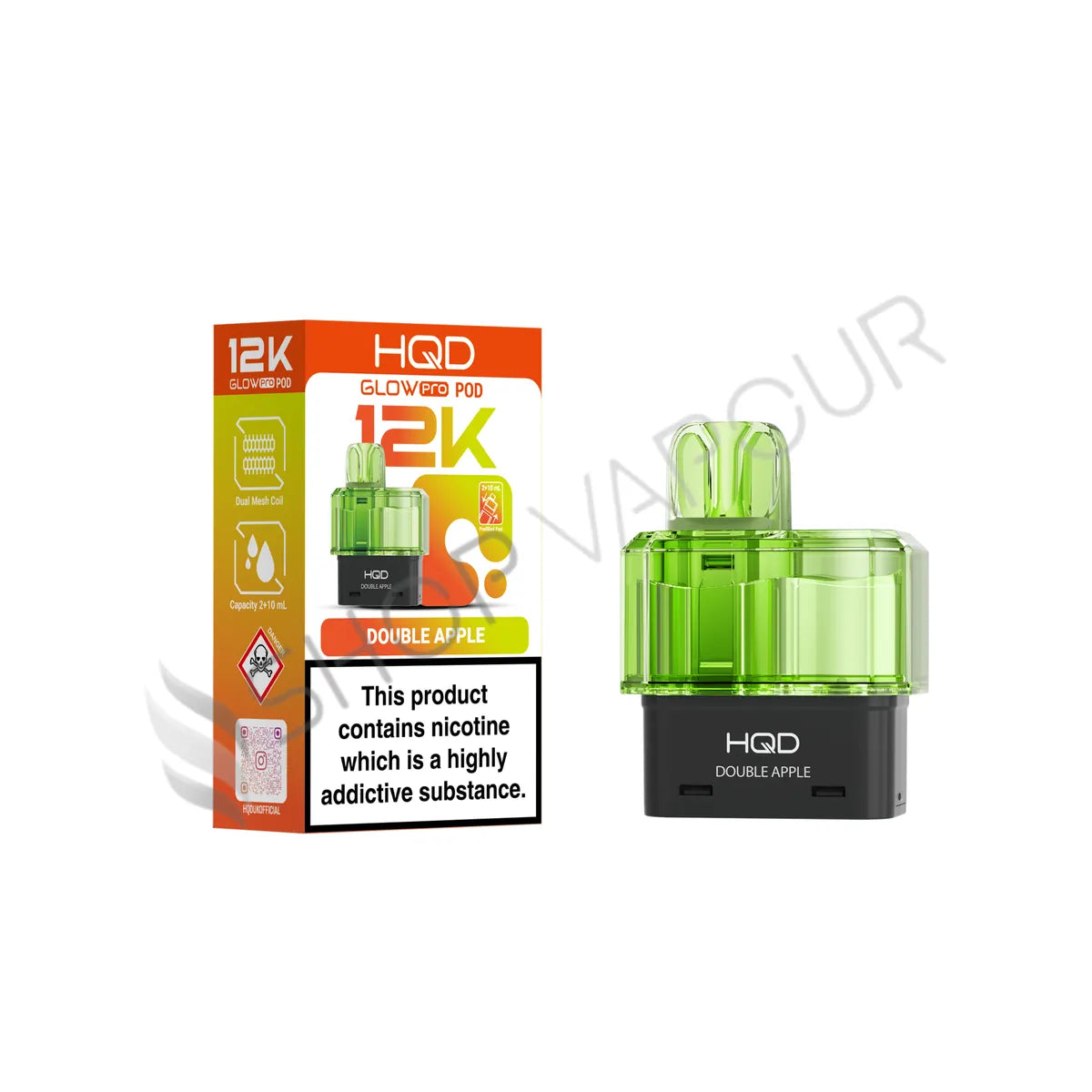 Double Apple Glow Pro 12K Prefilled Pod & Refill by HQD