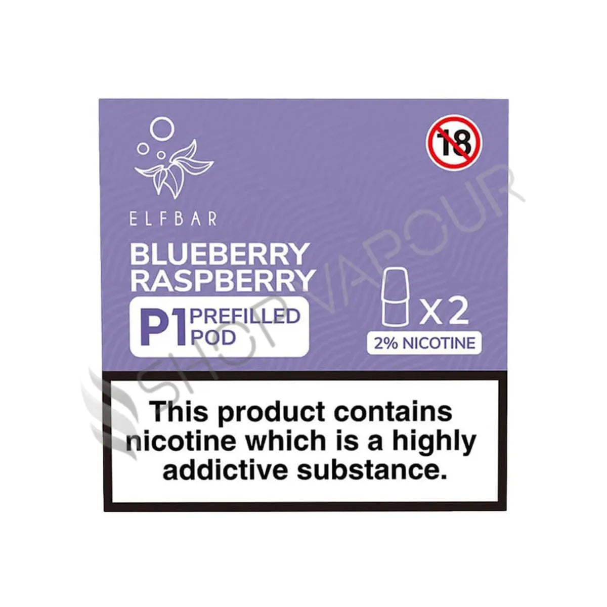 Elf Bar Mate P1 Prefilled Vape Pods - Blueberry Raspberry