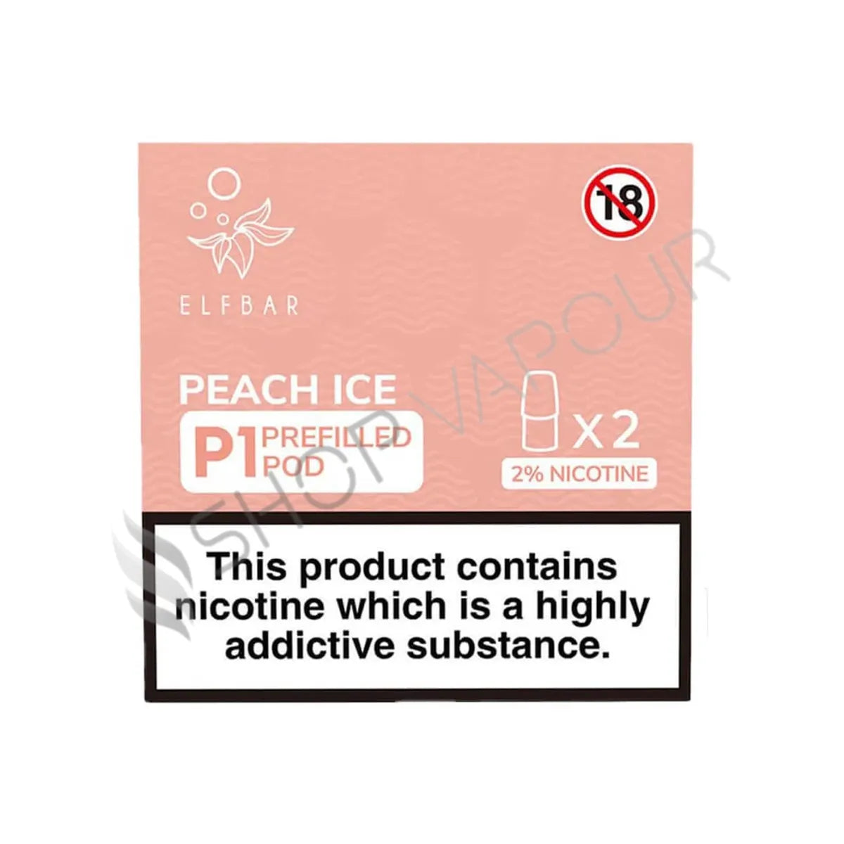 Elf Bar Mate P1 Prefilled Vape Pods - Peach Ice